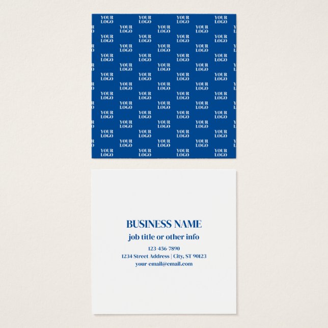 Ihr Design- oder Firmenlogo | Blaugeflechte Muster (Vorne & Hinten)