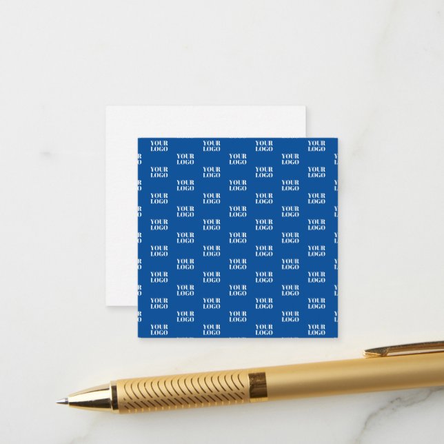 Ihr Design- oder Firmenlogo | Blaugeflechte Muster Begleitkarte (Vorderseite/Rückseite Beispiel)