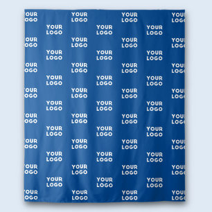 Ihr Design- oder Firmenlogo   Blaugeflechte Muster Wandteppich