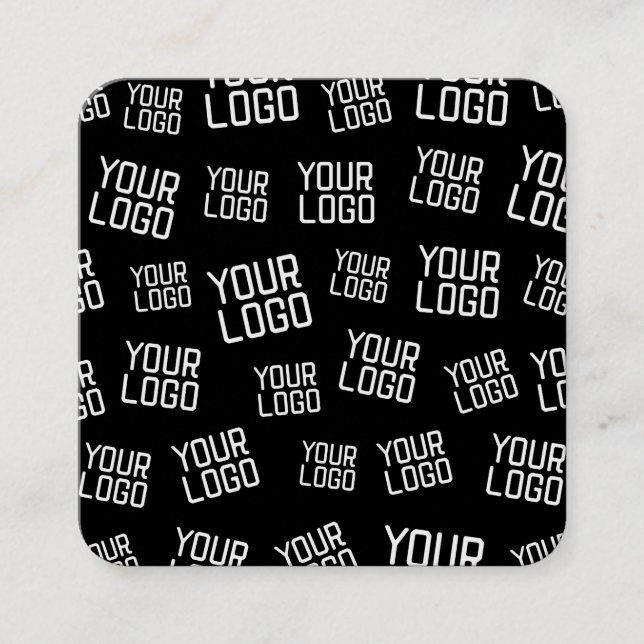 Ihr Design- oder Firmenlogo | Random Platzierung Quadratische Visitenkarte (Vorderseite)