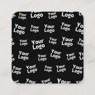 Ihr Design- oder Firmenlogo   Random Platzierung Quadratische Visitenkarte