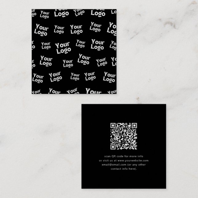 Ihr Design- oder Firmenlogo | Random Platzierung Quadratische Visitenkarte (Vorne/Hinten)