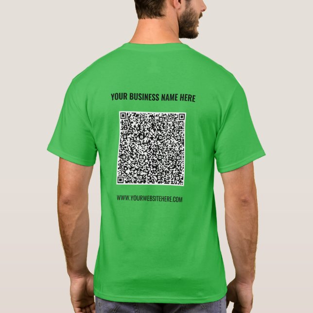 Ihr Design QR-Code T-Shirt Beispiel Benutzerdefini (Rückseite)