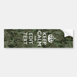 Ihr digitaler Text Camouflage Woodland Behalte Ruh Autoaufkleber