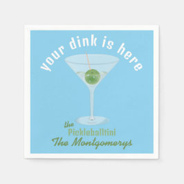 Ihr Dink ist hier Custom Pickle Martini - Blau Serviette