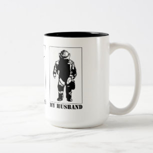 Ihr Ehemann… Ihr Ehemann… mein Ehemannkaffee c Zweifarbige Tasse