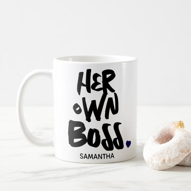Ihr eigener Chef Geschäftsinhaber Unternehmer Kaffeetasse (Mit Donut)
