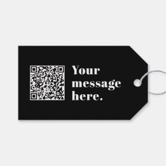 Ihr eigener hochgeladener QR-Code und bearbeitbare Geschenkanhänger