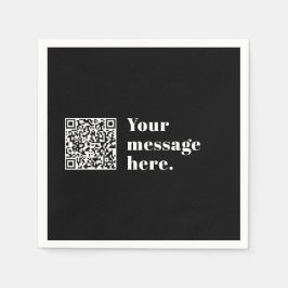 Ihr eigener hochgeladener QR-Code und bearbeitbare Serviette