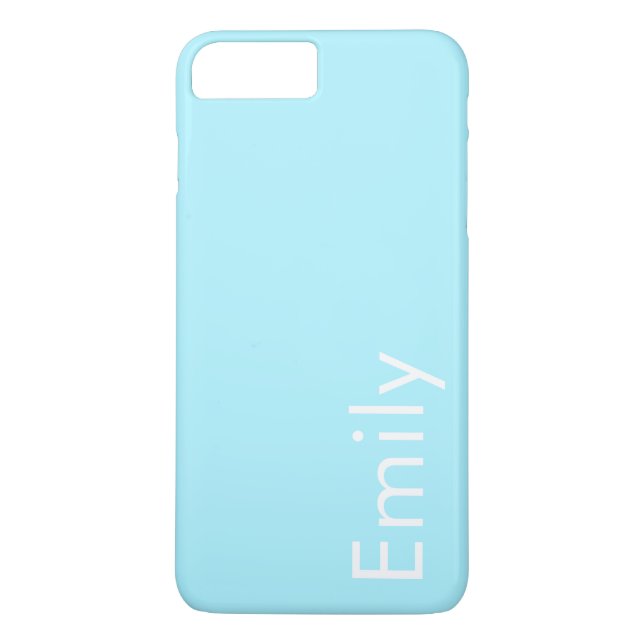 Ihr eigener Name oder Wort | Soft Sky Blue Case-Mate iPhone Hülle (Rückseite)