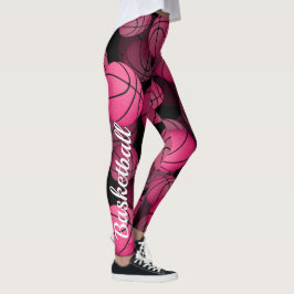 Ihr eigener Text auf Bein gürtnisch rosa Basketbal Leggings