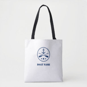 Ihr eigenes Boot oder Name Anchor & Oars Lebensmit Tasche