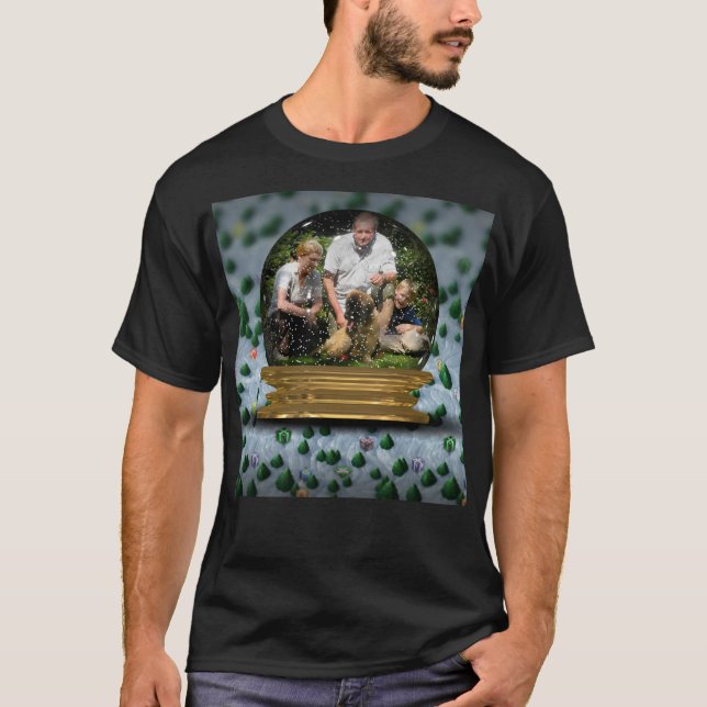 Ihr eigenes Foto in einem Snowglobe Feld! - T-Shirt (Vorderseite)