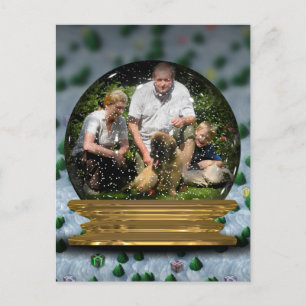 Ihr eigenes Foto in einem Snowglobe Rahmen! - Postkarte