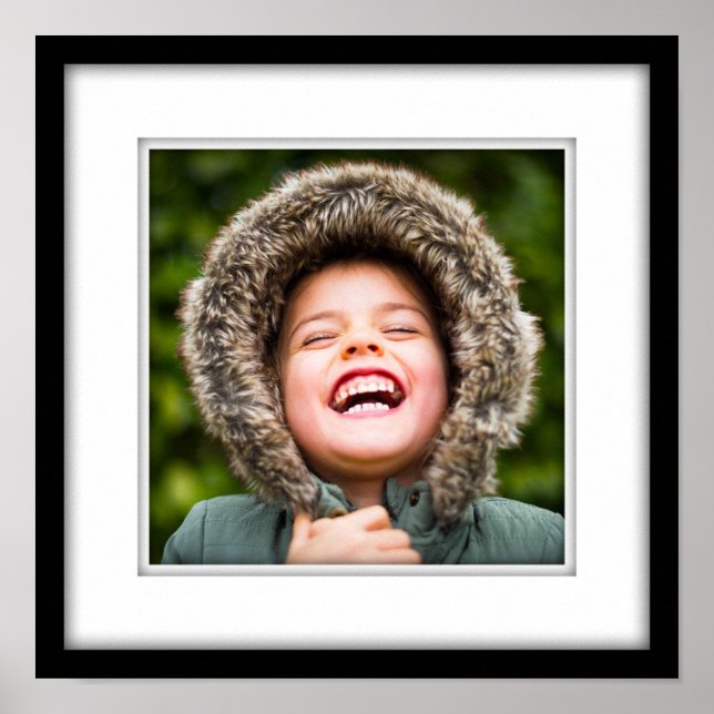 Ihr eigenes Foto Poster Square Gerahmt Black Inlay (Vorne)