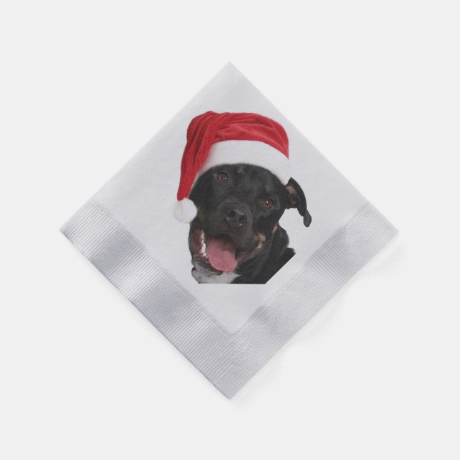 IHR EIGENES FOTO Weihnachts-Party Papier Napkins Serviette (Ecke)