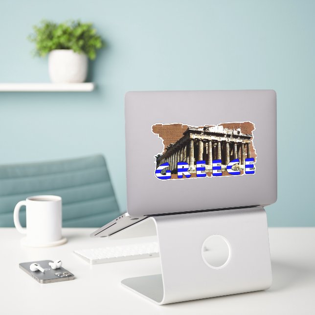 Ihr eigenes Griechenland Parthenon Aufkleber (Laptop auf Schreibtisch)