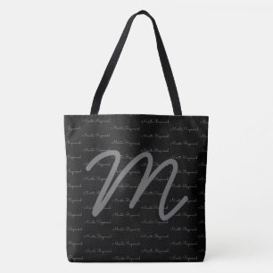 Ihr eigenes Namensmuster + Initial auf einem elega Tasche