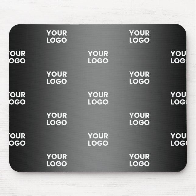 Ihr einfaches mehrfarbiges Logo | Schwarz & Grau G Mousepad (Vorne)