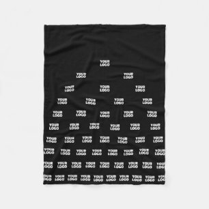 Ihr einzigartiges Logo-Bogenmuster Schwarz (edit Fleecedecke
