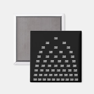 Ihr einzigartiges Logo-Bogenmuster Schwarz (edit Magnet