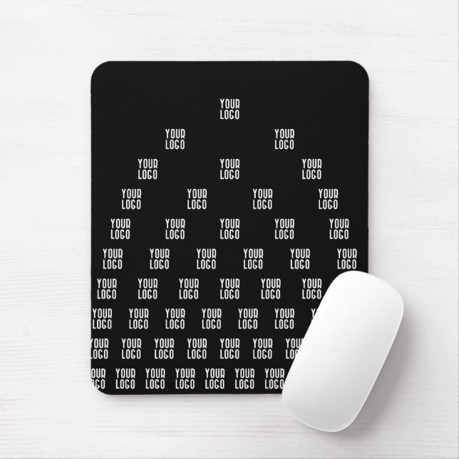 Ihr einzigartiges Logo-Bogenmuster | Schwarz (edit Mousepad (Mit Mouse)