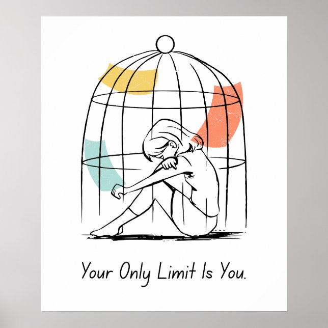 Ihr einziger Limit sind Sie - Motivierend Poster (Vorne)