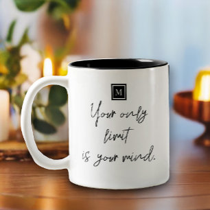 Ihr einziges Limit für Ihr Mini-Zitat Zweifarbige Tasse