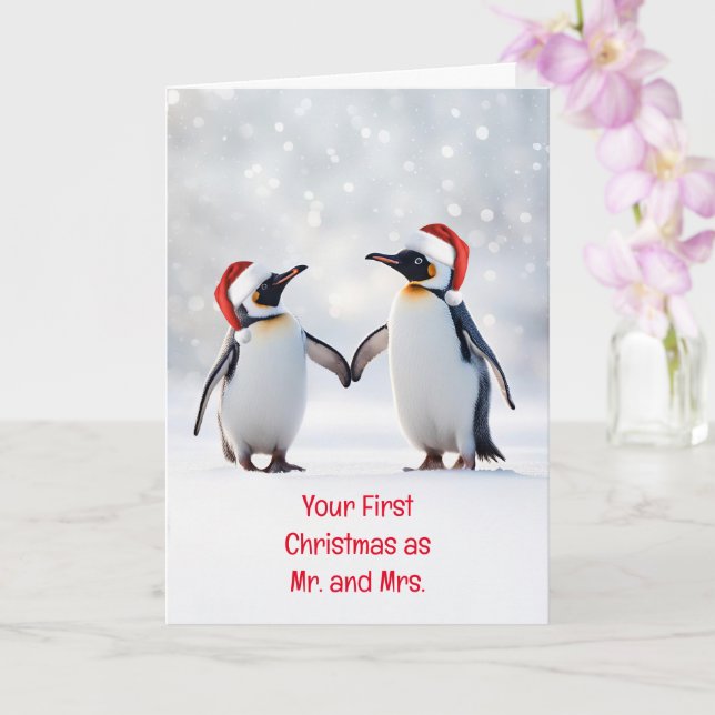 Ihr erstes Weihnachten als frisch verheiratetes Pa Karte (Orchidee)