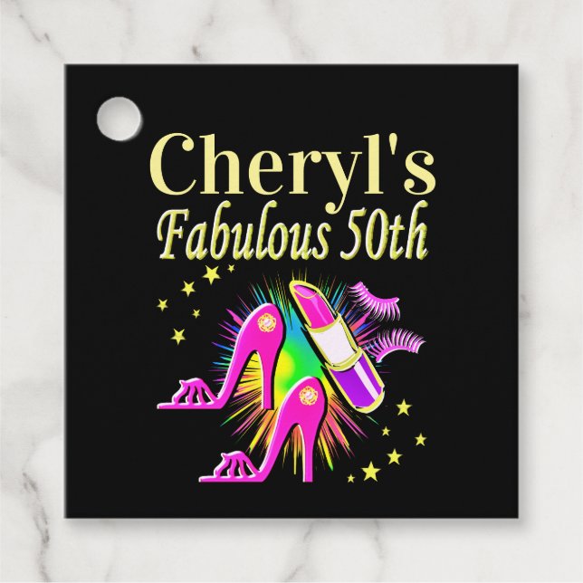 IHR FABULOUS 50. PERSONALISIERTES DESIGN GESCHENKANHÄNGER (Vorderseite)