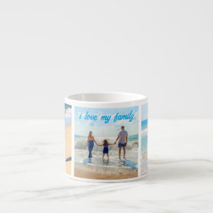 Ihr Familienfoto Collage Espresso Cup Custom Text Espressotasse