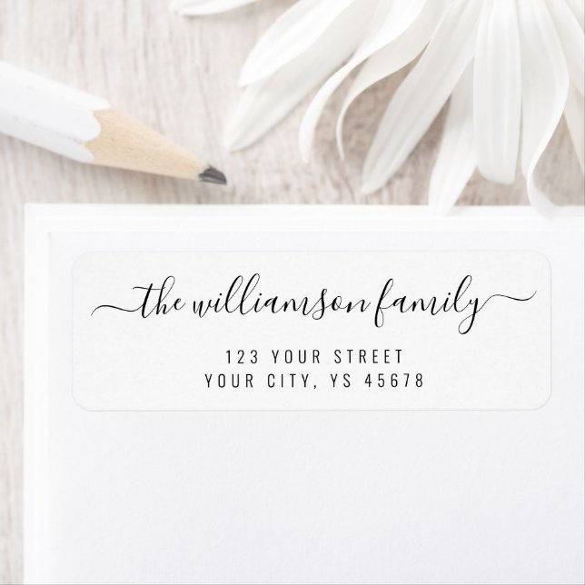 Ihr Familienname Elegante Schreibadresse (Insitu)