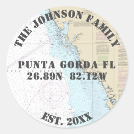 Ihr Familienname Florida Nautic Umschlag Aufkleber