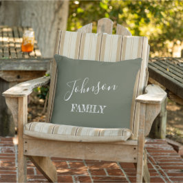 Ihr Familienname Personalisiert Chip Green Kissen