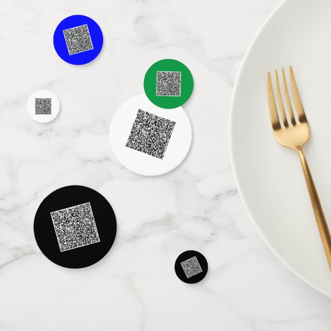 Ihr farbenfroher QR Code Confetti - Benutzerdefini Konfetti (Gruppe)