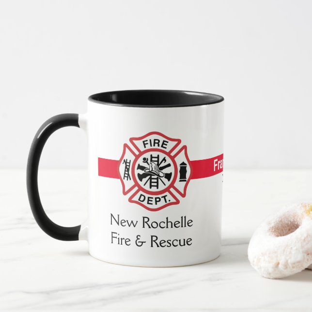Ihr Feuerwehrmann für Feuerwehrmänner  Tasse (Mit Donut)