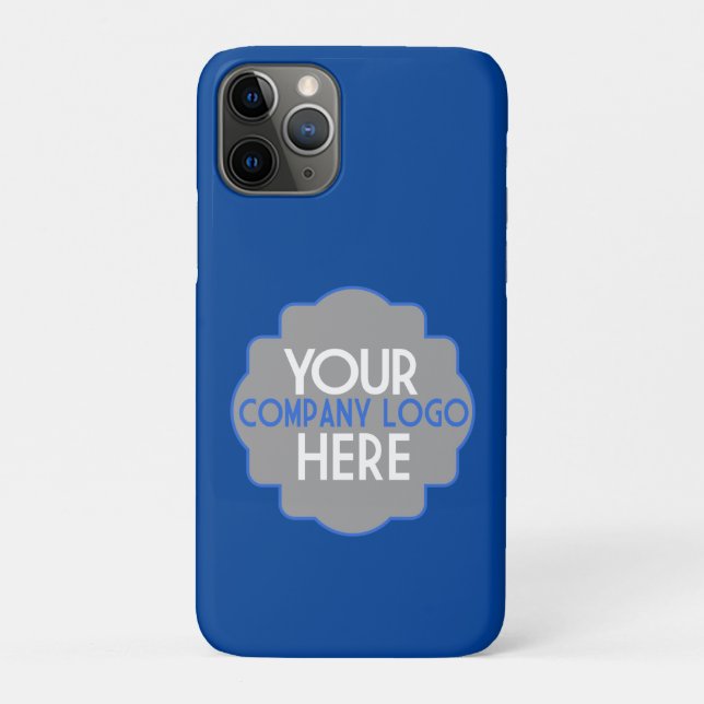 Ihr Firmenlogo auf blau-vertikal Case-Mate iPhone Hülle (Rückseite)