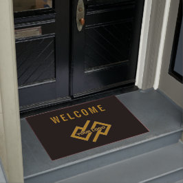 Ihr Firmenlogo Begrüßungsmatte Black Gold Fußmatte