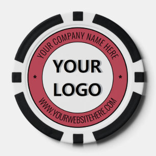 Ihr Firmenlogo Benutzerdefinierter Text Business P Pokerchips