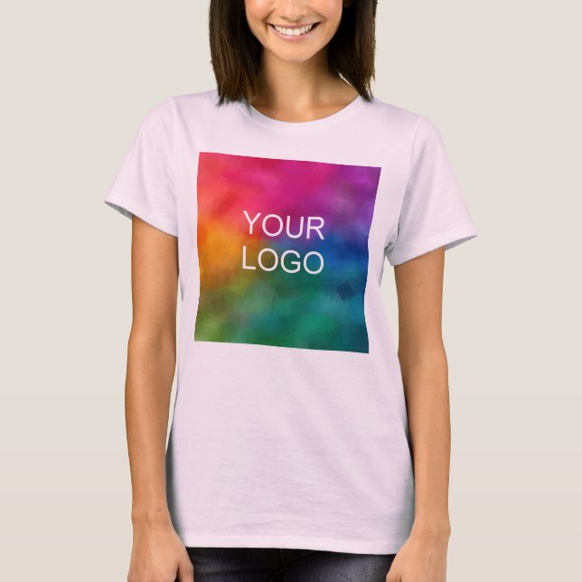 Ihr Firmenlogo blassrosa elegante Vorlage T-Shirt (Vorderseite)