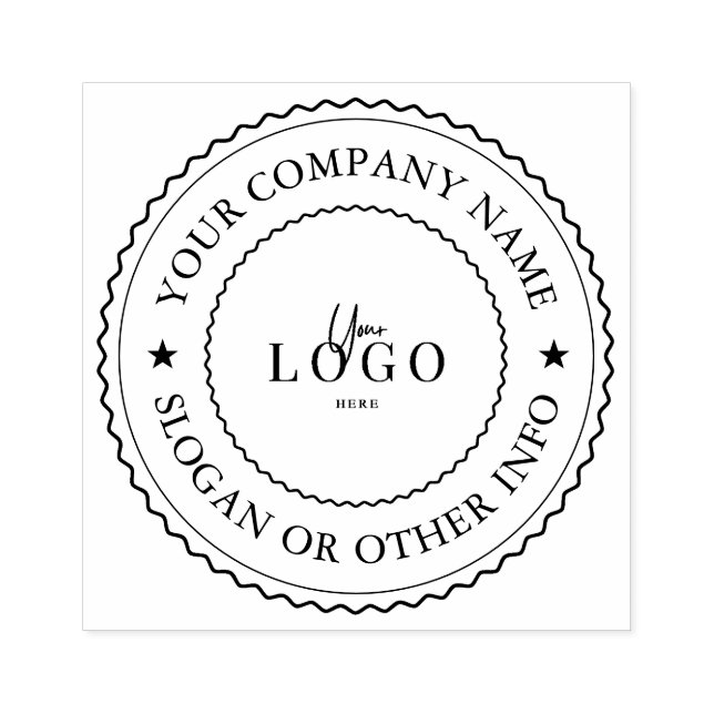 Ihr Firmenlogo - Briefmarke für Kautschuk Gummistempel (Prägung)