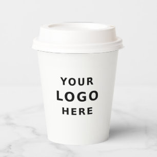 Ihr Firmenlogo Einfache Minimalistische Mitarbeite Pappbecher
