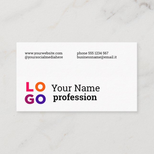 Ihr Firmenlogo ganz einfach Visitenkarte (Vorderseite)