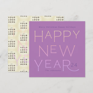 Ihr Firmenlogo Happy New Years Moderne Custom Feiertagskarte