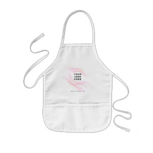 Ihr Firmenlogo hier rosa Cotton Candy-Markenbezeic Kinderschürze