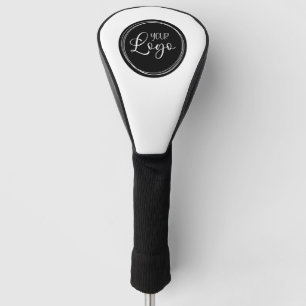 Ihr Firmenlogo im schwarzen Kreis Golf Headcover