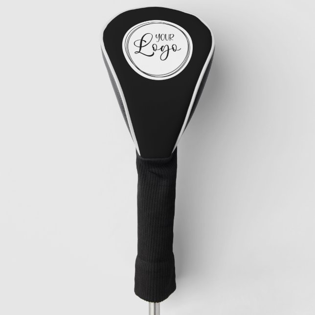 Ihr Firmenlogo im weißen Kreis Golf Headcover (Vorderseite)