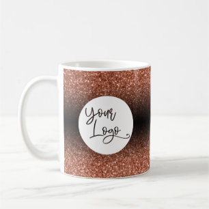 Ihr Firmenlogo, Kupfer und schwarzes Ombre Kaffeetasse