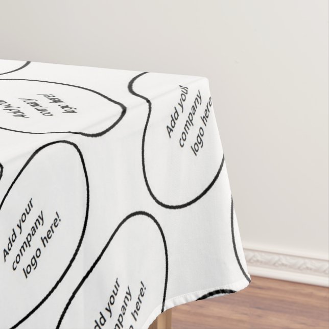 Ihr Firmenlogo-Markenname kundenspezifischer Druck Tischdecke (Beispiel)