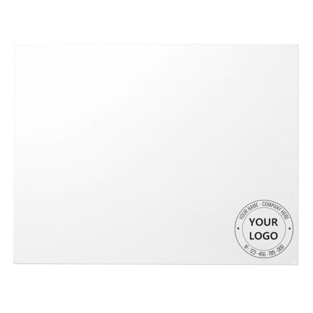 Ihr Firmenlogo Name Telefonnummer Briefmarke Moder Notizblock (Vorderseite)